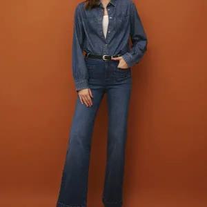 [런칭가 79,000원] 올리브그린 BLUE LINE 시그니처 데님셔츠 2종