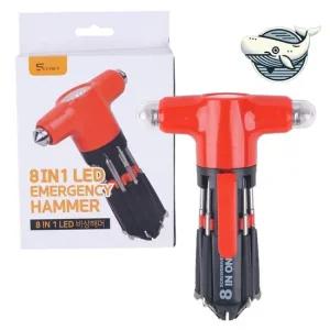 LED 조명 비상 해머와 드라이버 다기능 안전 비상해머 구난용품 다용도해머 만능해머 만능공구