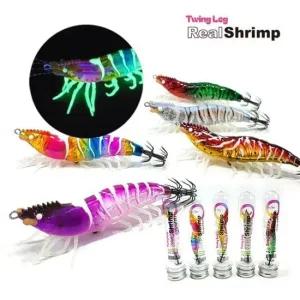 쉬림프웜 리얼 새우에기 낚시 미끼 트윙레그 8cm 웜