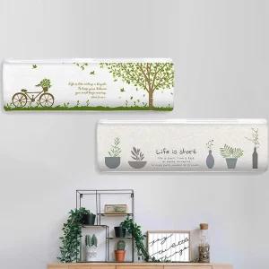 프린팅 벽걸이 에어컨 커버 가리개 대형 89x19x27