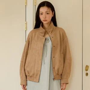 [롯데백화점]올리브데올리브 오버핏 스웨이드 블루종 점퍼 OE5AJ874