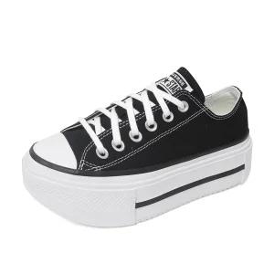 척테일러 올스타 리프트 더블 스택 로우 여성 플랫폼 키높이 운동화 신발