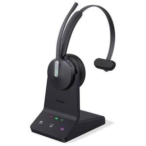 [미국배송] YEALINK WH64 DECT 및 BLUETOOTH MONO UC ZOOM 무선 헤드셋 606피트 범위의 싱글 이어 워크 헤드폰 3배 노이즈 캔슬링 마이크 26시간 통화 시간 링거 데스크폰 PC 휴대폰용 사무용 헤드셋