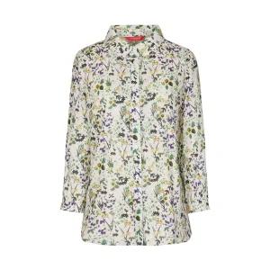 [크로커다일레이디][크로커다일레이디] 간절기용 코튼 아사의 리버티 플라워 프린트 블라우스_CLCFBL207