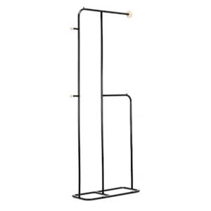 하우스레시피 바인 스탠드 행거 드레스룸 더블형 블랙 BNS