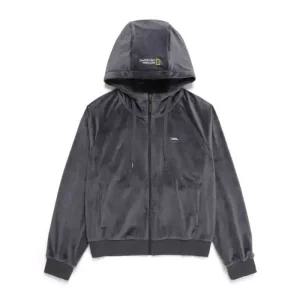 내셔널지오그래픽내셔널지오그래픽 nationalgeographic N244WFT090 여성 베이라 벨벳 트레이닝 후드 집업 B