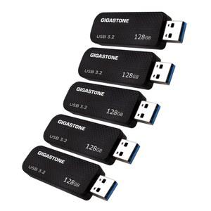 [미국배송] 기가스톤 128GB 플래시 드라이브(5팩) Z30 USB 3.2 1세대 100MB/S 초고속 키체인 루프 카본 파이버 스타일 푸시 풀 디자인 데이터 스토리지 PC/MAC/TV/CAR용 백업 2.0/3.0/3.1 호환