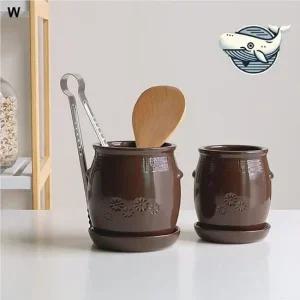 예쁜 주방 수저정리함 다용도 항아리 수저통 수저꽂이 물빠짐수저통 물빠짐수저꽂이