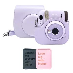 인스탁스 미니11 전용 가죽 케이스+틴케이스 / 스트랩 포함