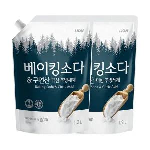 [참그린]베이킹소다&구연산 주방세제 1.2L x 2개