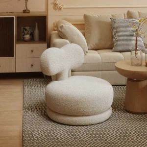 좌식 쇼파 어린이 원형 1인 패브릭 독서 낮은 의자 소파(도끼귀등받이/벨벳)-다크그레이