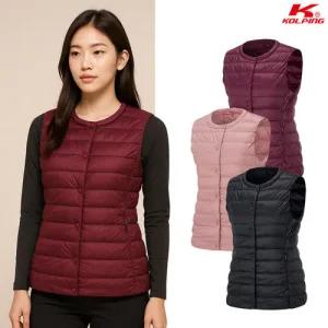 콜핑 여성 겨울 구스폴 경량 보온 등산 패딩 조끼 KSC757QV1W