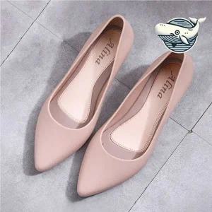 여성 통굽 낮은힐 소프트 젤리 캐주얼 구두-WFH2XTC