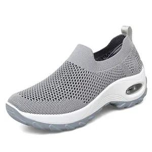 여름 메쉬 워킹화 여자 니트 슬립온 가벼운 운동화-WFHEHZX