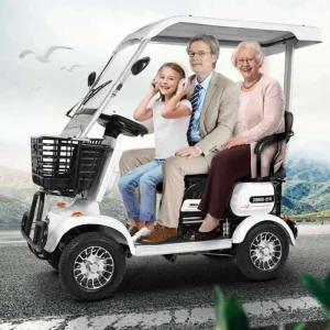 고급 지붕 노인 전동 스쿠터 4륜 골프카 관광 보행 전동차