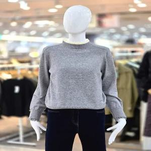 [행복한백화점][꼼빠니아]프릴넥 소매포인트 니트 CAFW0WSL850