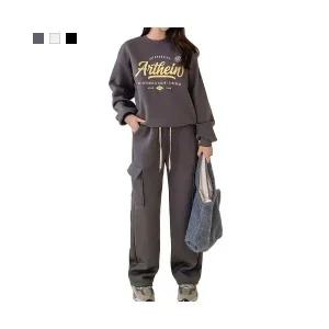 25FW 1+1 기모트레이닝세트 카고팬츠 맨투맨 상하셋업 데일리 홈웨어 캠핑룩 기모안감
