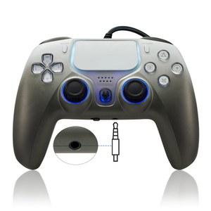 플레이스테이션 5 유선 게임 컨트롤러용 NBCP, PS5, PS4, PC 및 스팀 게임패드, 듀얼 진동 홀 효과 트리거, 6축 자이로스코프, 터보 기능 3.5mm 헤드폰 잭 지원