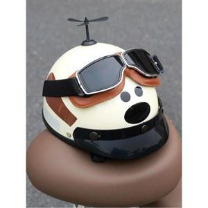 빈티지 레트로 반모 헬멧 클래식 세트 블루투스 하이바 페이스