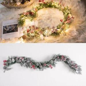 [아트박스]/플라워트리 크리스마스 눈송이 가랜드 눈꽃 스노우솔방울 160cm