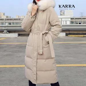 KARRA (77까지)리스트퍼후드롱패딩+벨트SET_A5W0068