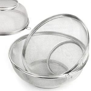 [콩심팥심]국산 스텐 채반 소쿠리 바구니 물빠짐 세척바구니 스텐채반원형