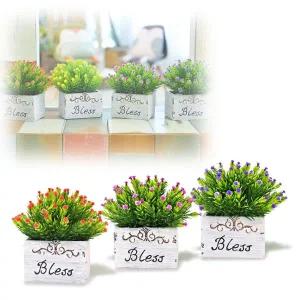 인테리어 인조식물 미니 조화화분 가짜꽃 장식 소품