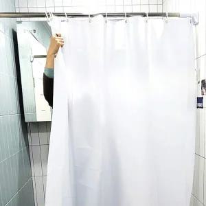 [골드스마일]불투명 욕실커텐 화이트 방수샤워커튼 80x180