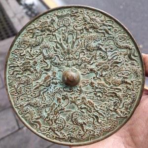 청동거울 앤틱 부조 거울 앤틱부조 공연 옛날 구룡 초대형 골드 쇼퍼스픽 잇템즈 골동품