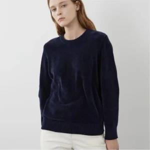 [올리비아로렌] (올리비아로렌)라운드넥 벨벳니트 풀오버VOBBL3WA151