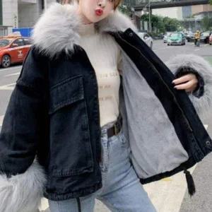 [셀러에이드]털안감 퍼탈부착 윈터 야상 블랙진 따뜻 자켓 겨울점