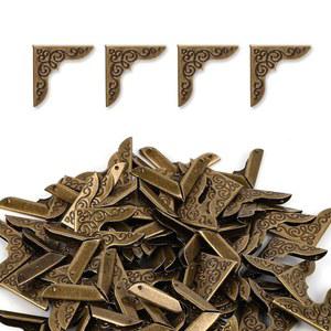 80pcs 책 코너 프로텍터, 빈티지 메탈 캡 커버 장식용 골드 포토 엣지 프로텍터와 앨범 메뉴 파일 폴더 노트북(안티크 브론즈) 보관함 액세서리 포함