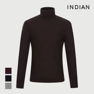 [INDIAN] 울혼방 솔리드 롱터틀 니트_MIUBF3W9361