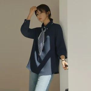 FW 특가 [엘리시아] (30%할인) [MADE] 헤프 모던 스카프 카라 BL