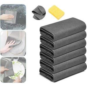 두꺼운 매직 청소 천 인치 파이버 cm 창문 x 30 11 8111 81 없는 년 및 스트라이프 6개 유리용 행주