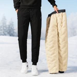 남성 조거바지 일자바지 겨울 융털 패딩 트레이닝 기모 밴딩 방풍 방한 바지