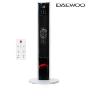 대우 2000W 불멍 PTC 타워형 온풍기 자동온도조절 및 리모컨조작 DEH-PT2033R