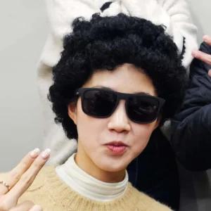 네컷 폭탄머리 인생사진 가발 블랙 뽀글머리 폭탄 웃긴가발 뽀글이가발