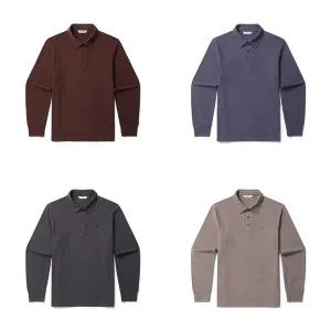 [올젠](타임스퀘어점패션관)부드러운 소재 비큐나 원단 기모 카라티셔츠 4종1택 12054TT