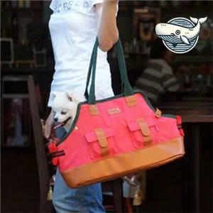 [셀러에이드]외출용 강아지 캐리어백 토트백 레드 반려동물 강아지캔넬