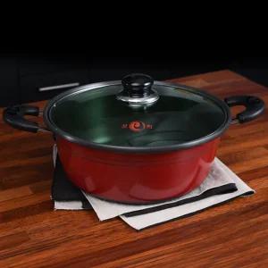 선학 레드 블랙 넘침 방지 냄비 양수 26호가전사은품 판촉용 가정용 대용량 코팅 대형 큰냄비 선물 주방 주