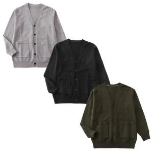 남녀공용 (대여) 3컬러 가디건 더블포켓 5버튼 니트