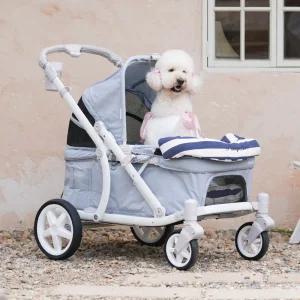 스트라이프 범퍼 가드 클래식 디럭스 펫웨건 애견 강아지 유모차 개모차 쿠