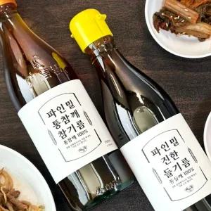 전통압착 100  통참깨 통들깨 참기름 들기름 350ml
