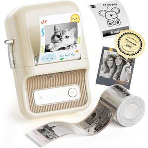 NIIMBOT 스티커 프린터, B21 프로 포터블 메이커, 블루투스 라벨 사진, 노트, 스터디 그래픽, 메모 메이커용 300DPI HD 50x30mm 라벨, 230Pcs(화이트)