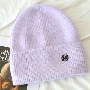 남성 비니 2025 플러피 따뜻한 블루 겨울 여성용 캐시미어 니트 모자 야외 스키 앙고라