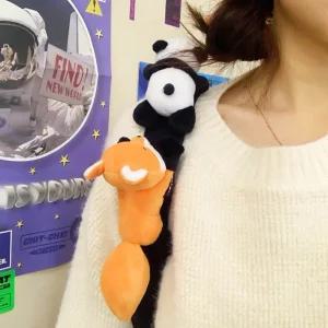 동물 인형 브로치 판다 여우 팬더곰 판다곰 옷핀 펜더 뱃지 동물인형 여우 펜더 꽃인형 찌 브로 치