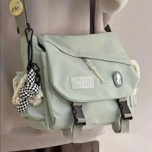 유스메신저백 빈티지 학생 숄더 크로스 가방 카고백