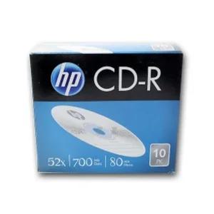 HP 공디스크 CD-R CD 케이스 컴퓨터 10PCD미디어 시디 업무용 사무용 복사 용CD 저장장치
