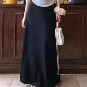 [신상오픈런]|CCK1753|여성 클래식 하이웨스트 A라인 롱 스커트